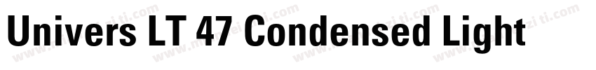 Univers LT 47 Condensed Light Oblique字体转换